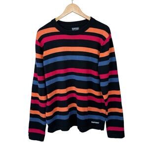 BURTON Men’s Sz M Cotton/Wool Striped Multicolor Long Sleeves Outdoor Sweater